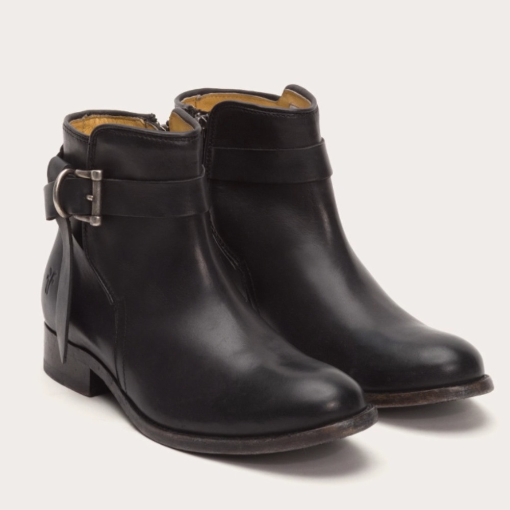 Frye Melissa Knotted Short Boot - Black, Size 9
